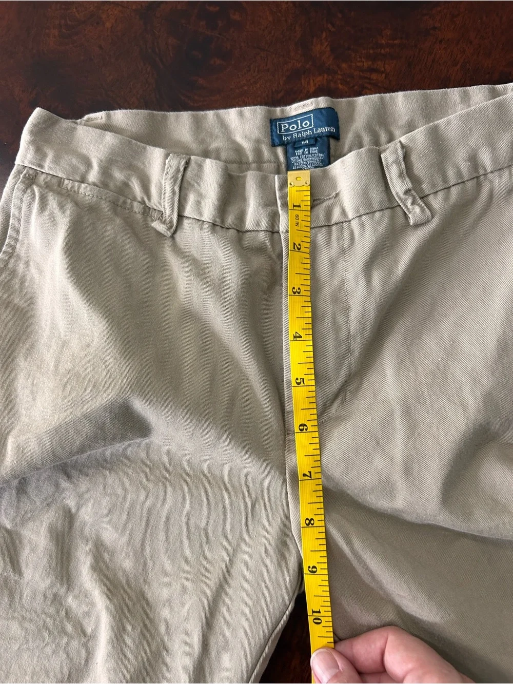Polo Ralph Lauren Khaki Chino Shorts Classic Polo Youth Size 14 10” Inseam